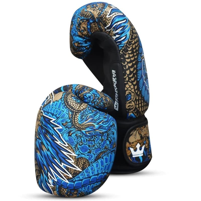 Espinilleras Buddha kick boxing Dragon azules Talla S