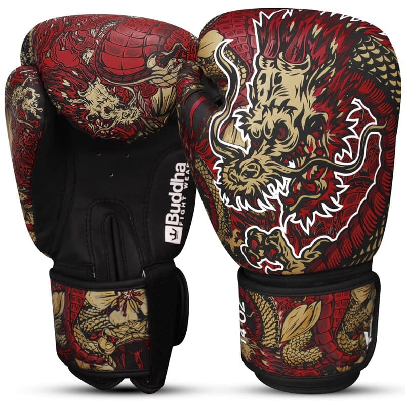 Guantes de boxeo Buddha Dragon rojo > Envío Gratis