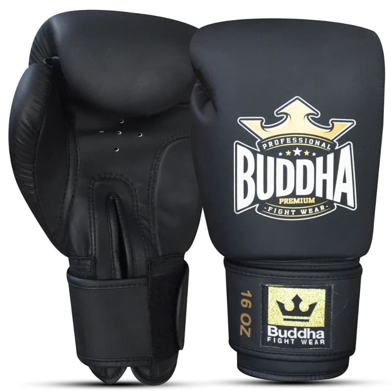 Guantes de boxeo Buddha Thailand negro mate > Envío Gratis
