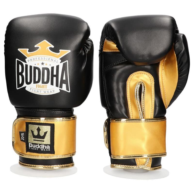 Guantes de boxeo Buddha Top Fight negro/dorado > Envío Gratis