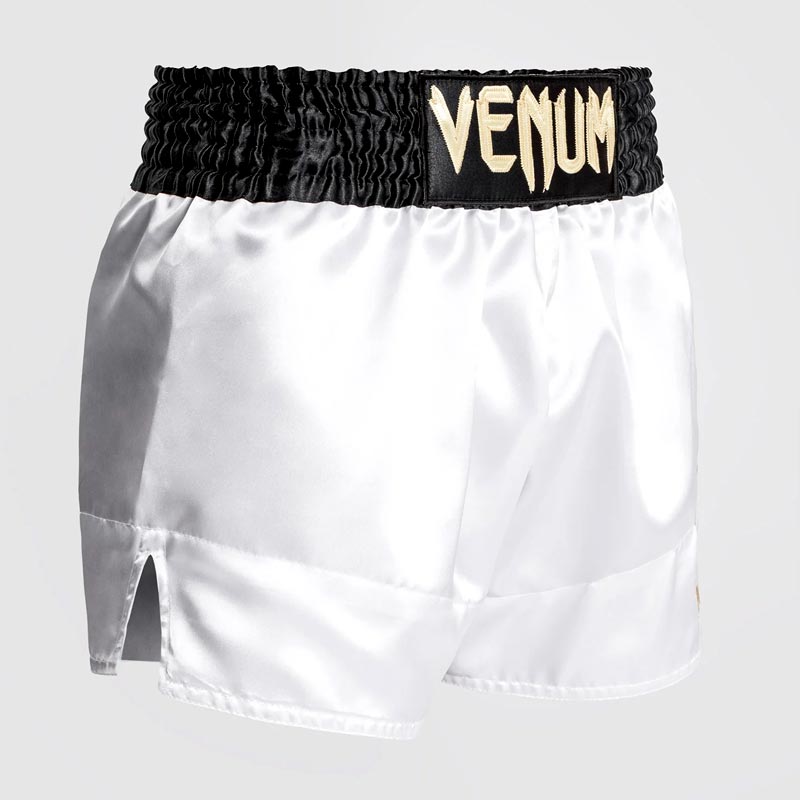 Venum Classic Pantalón Corto De Muay Thai - Borgoña/Dorado/Blanco Hombre/ Mujer, Pantalones Cortos De Muay Thai