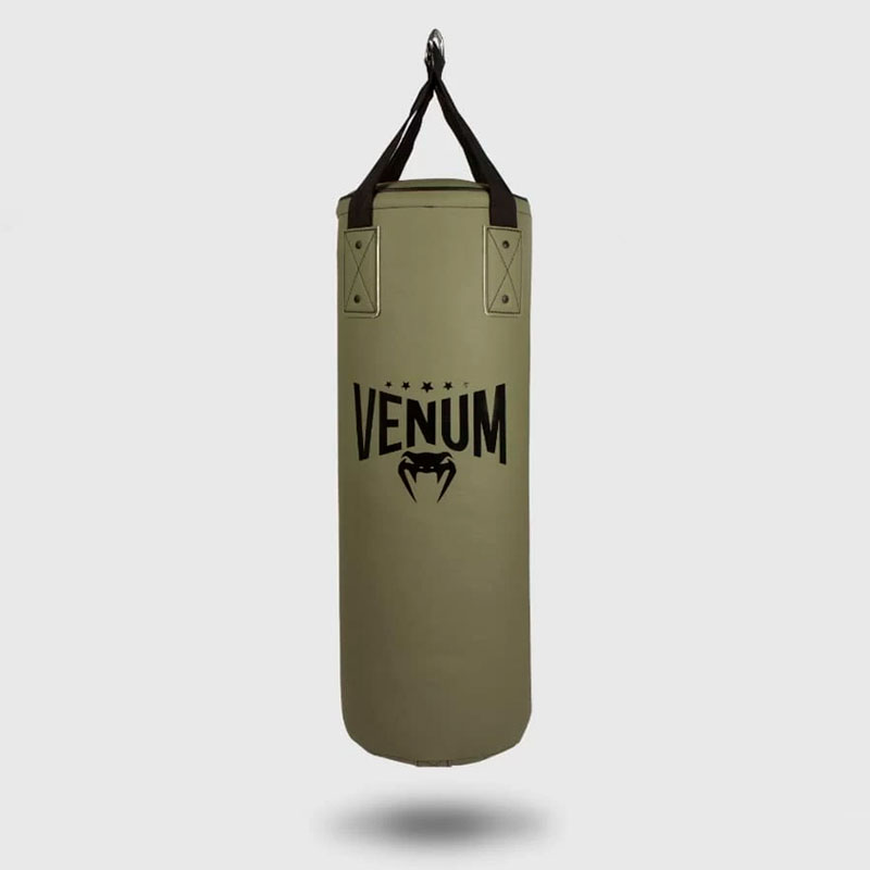 Saco de boxeo Venum Origins khaki / negro (gancho incluido
