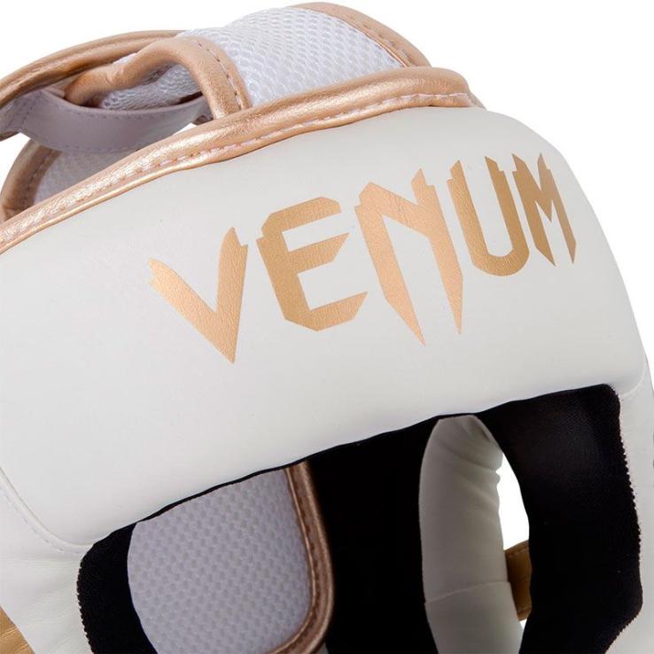 Casco de boxeo Venum Elite blanco / oro