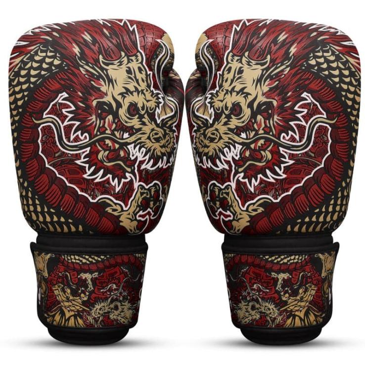 Guantes de boxeo Buddha Dragon rojo