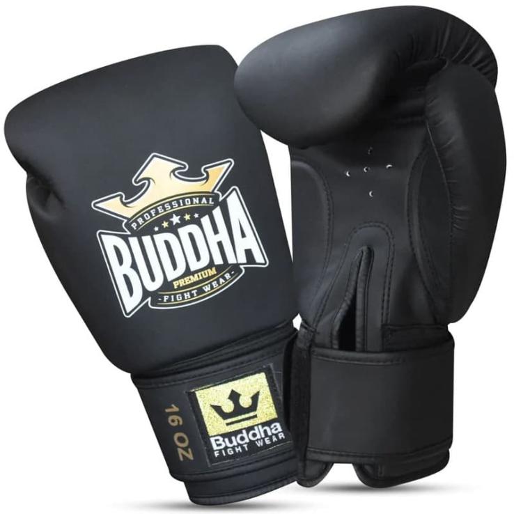 Guantes de boxeo Buddha Thailand negro mate