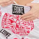 Pantalones Muay Thai Leone Haka - rosa / blanco