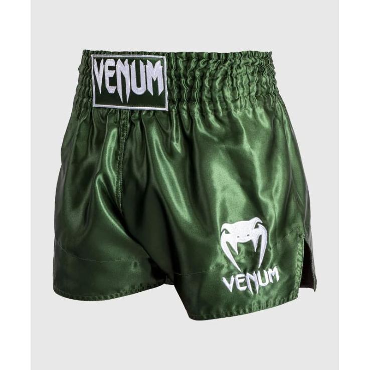 Pantalones Muay Thai Venum Classic  khaki / blanco