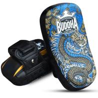 Paos de Muay Thai  Buddha S Piel Curvados Dragon - azul