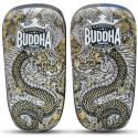 Paos de Muay Thai  Buddha S Piel Curvados Dragon - blanco